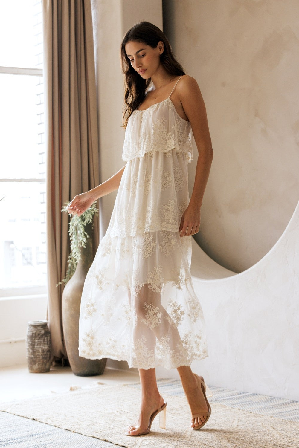 Secret Garden Lace Midi Dress