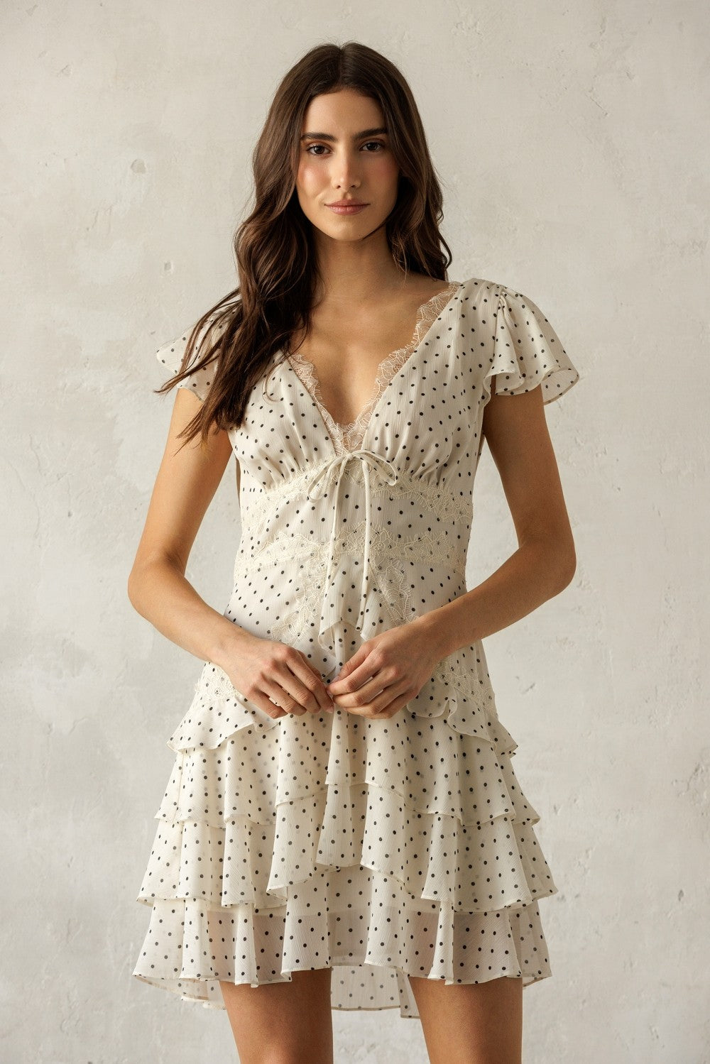 Midnight Polka Mini Dress