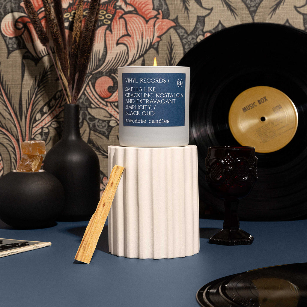 The Vinyl Records Candle