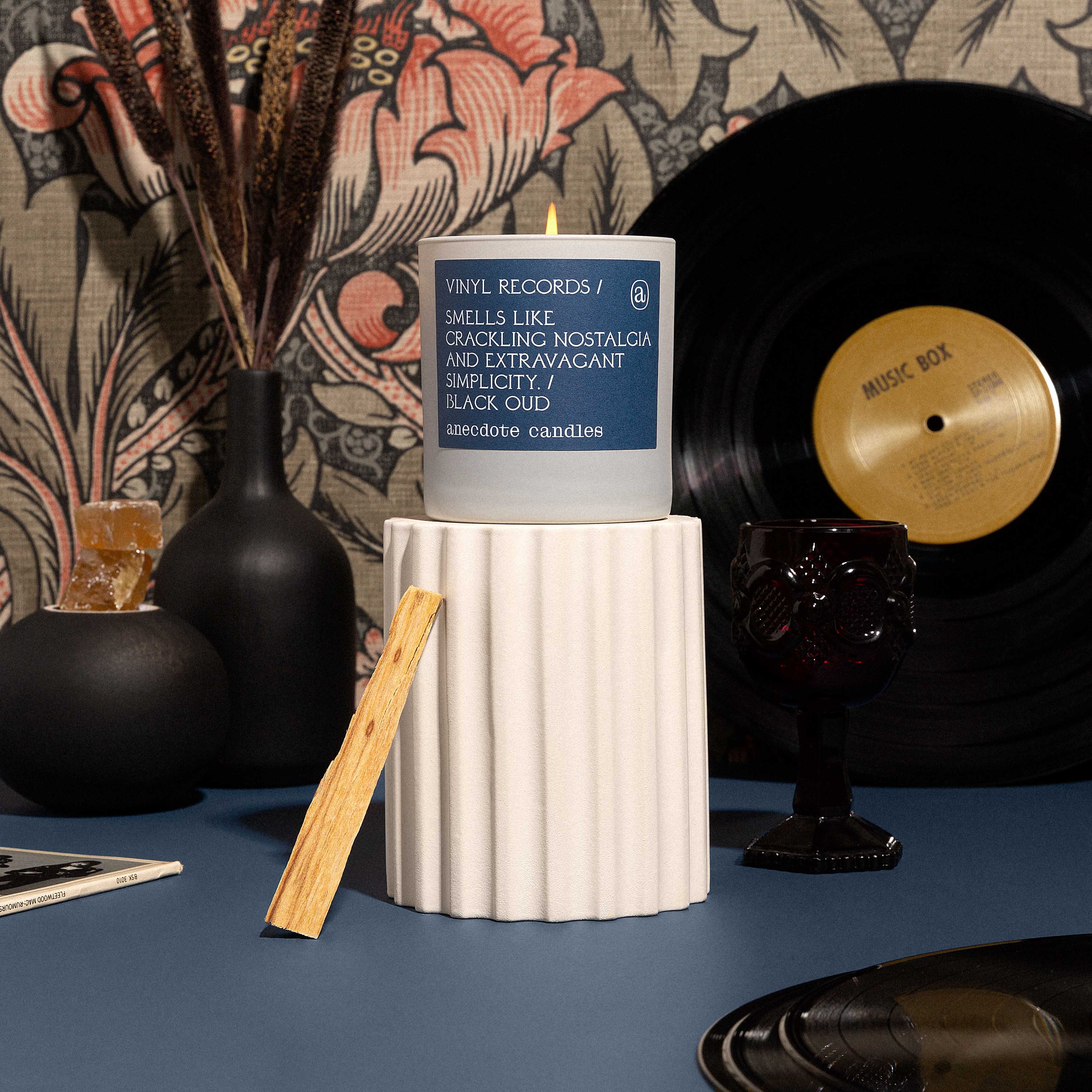 The Vinyl Records Candle
