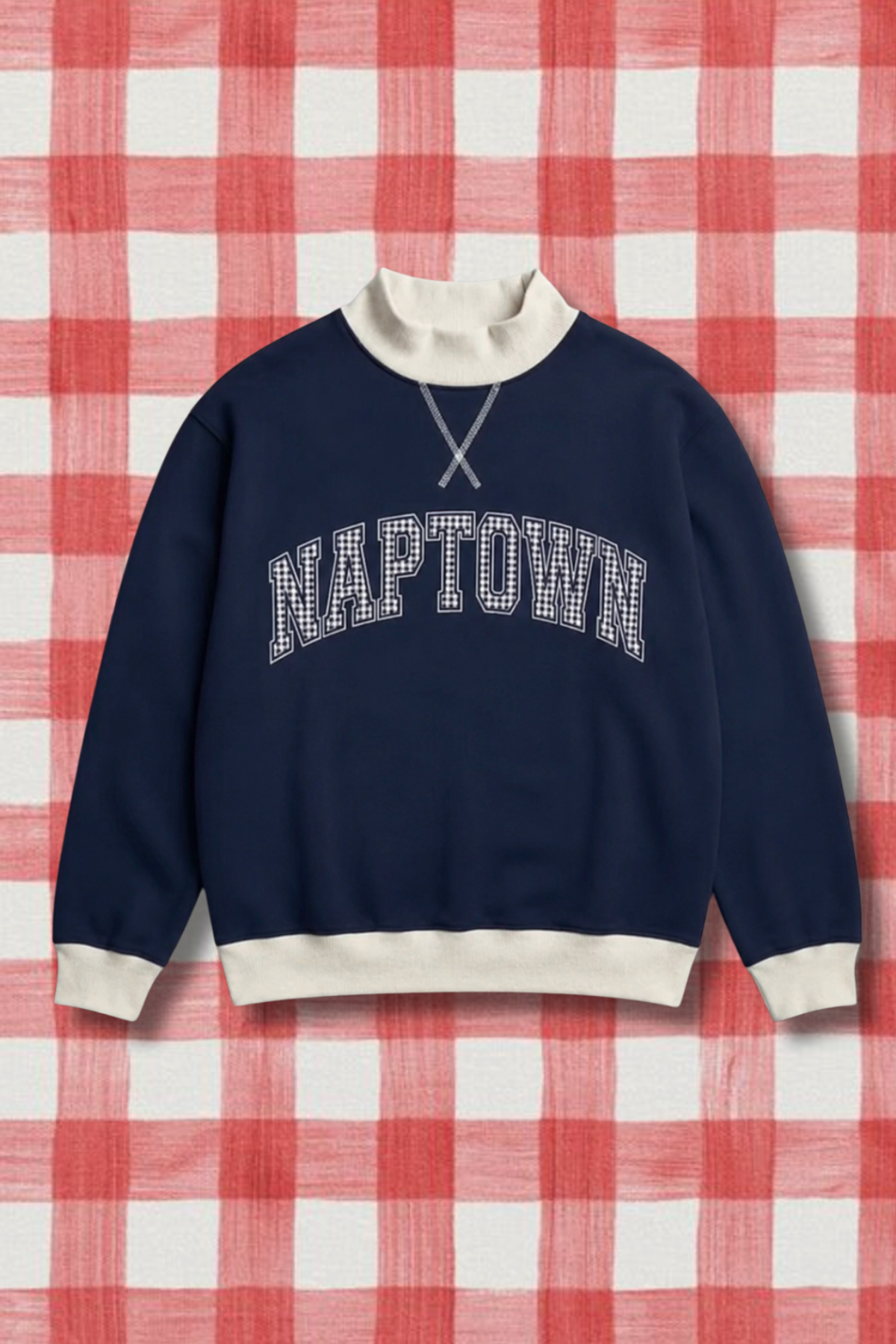 Naptown Gingham Mock Neck Preorder