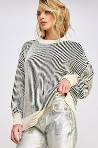 Looking Up Striped Sweater