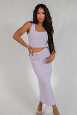 Last Sunset Textured Maxi Skirt