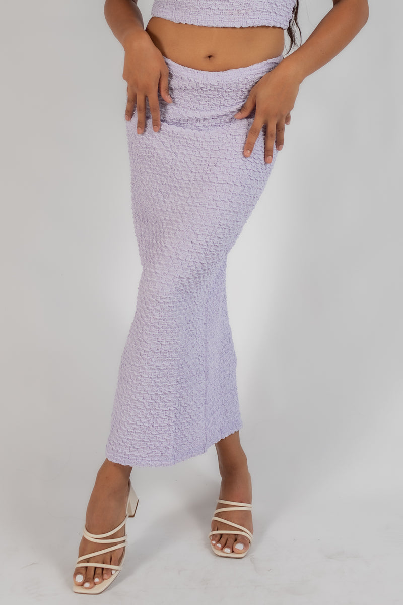 Last Sunset Textured Maxi Skirt