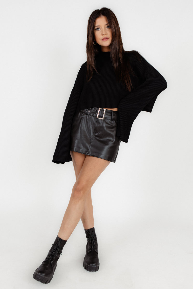 Count Me In Bell Sleeve Sweater