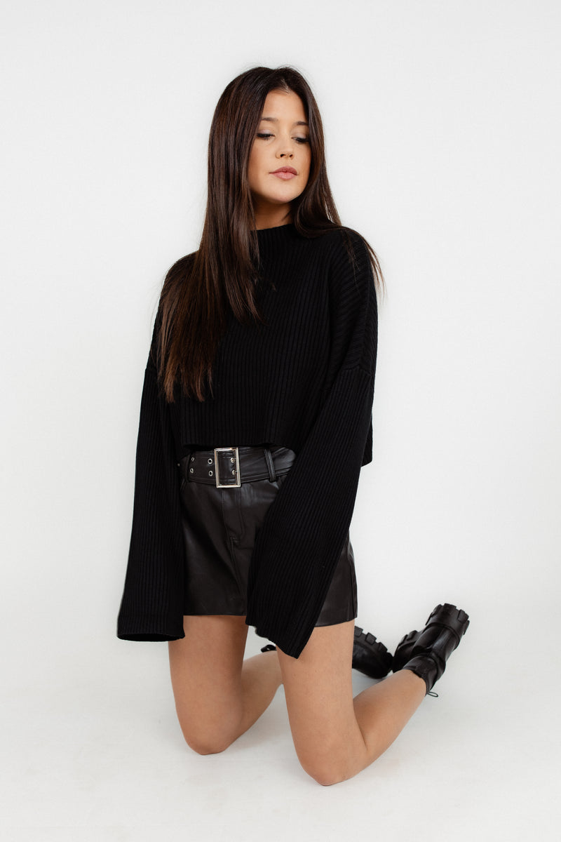 Count Me In Bell Sleeve Sweater