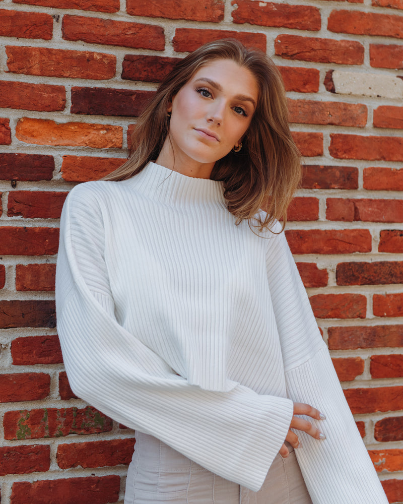 Count Me In Bell Sleeve Sweater