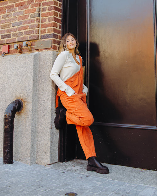 Free People High Roller Cord Jumpsuit