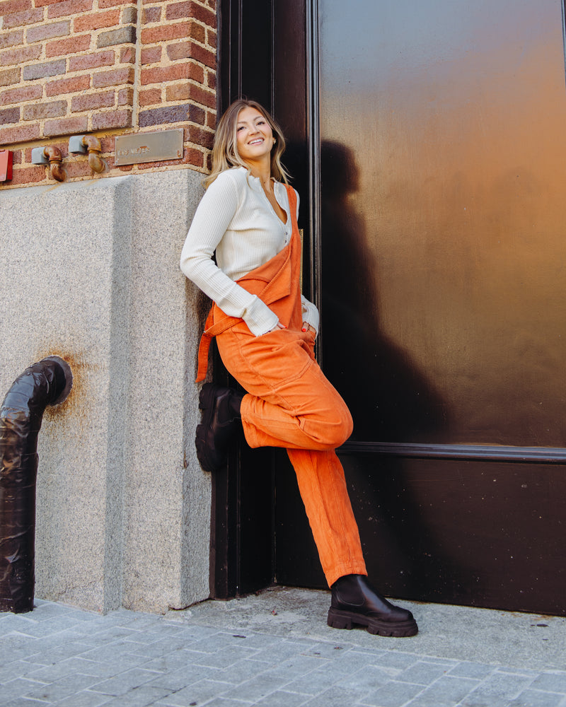 Free People High Roller Cord Jumpsuit