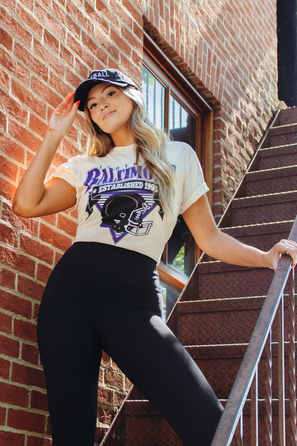 Brightside The Label Baltimore Triangle Vintage Football Tee