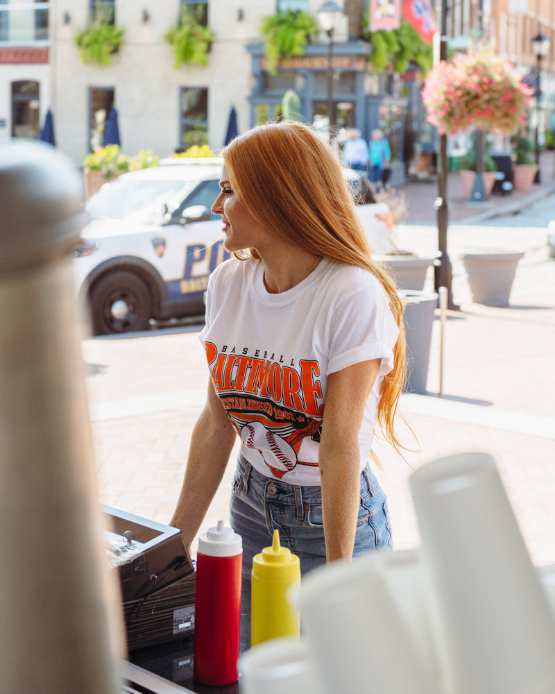 Baltimore Vintage Baseball Tee By Brightside