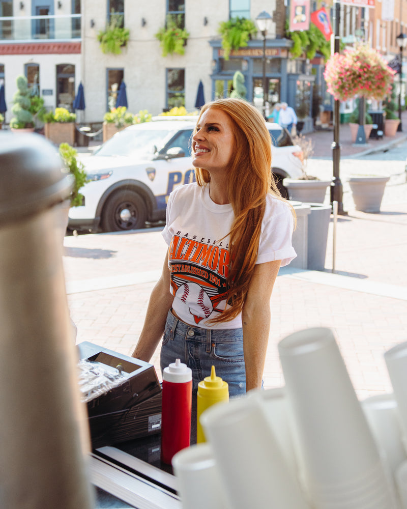 Baltimore Vintage Baseball Tee By Brightside