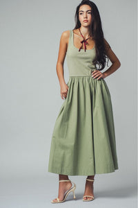 Evergreen Elegance Midi Dress