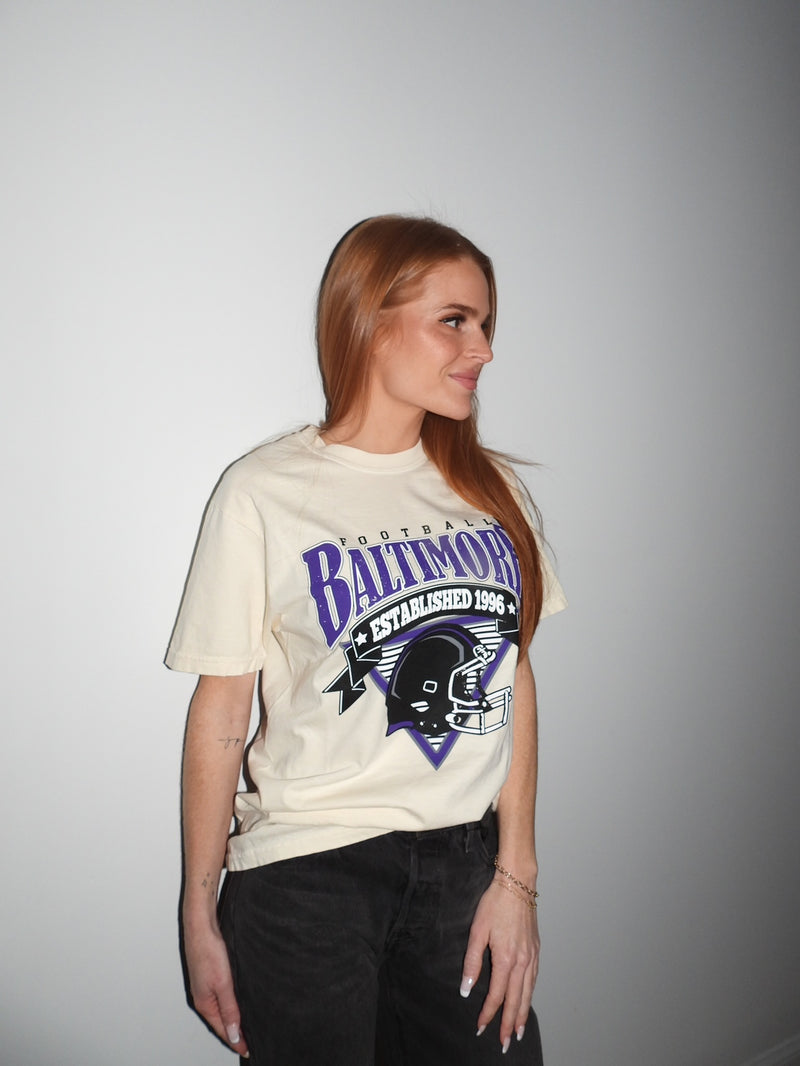 Baltimore Triangle Vintage Football Tee By Brightside