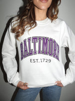 Baltimore Est. Crewneck Sweatshirt By Brightside