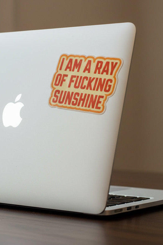 I Am A Ray Of Fucking Sunshine Sticker