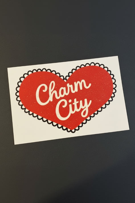 Charm City Heart Sticker