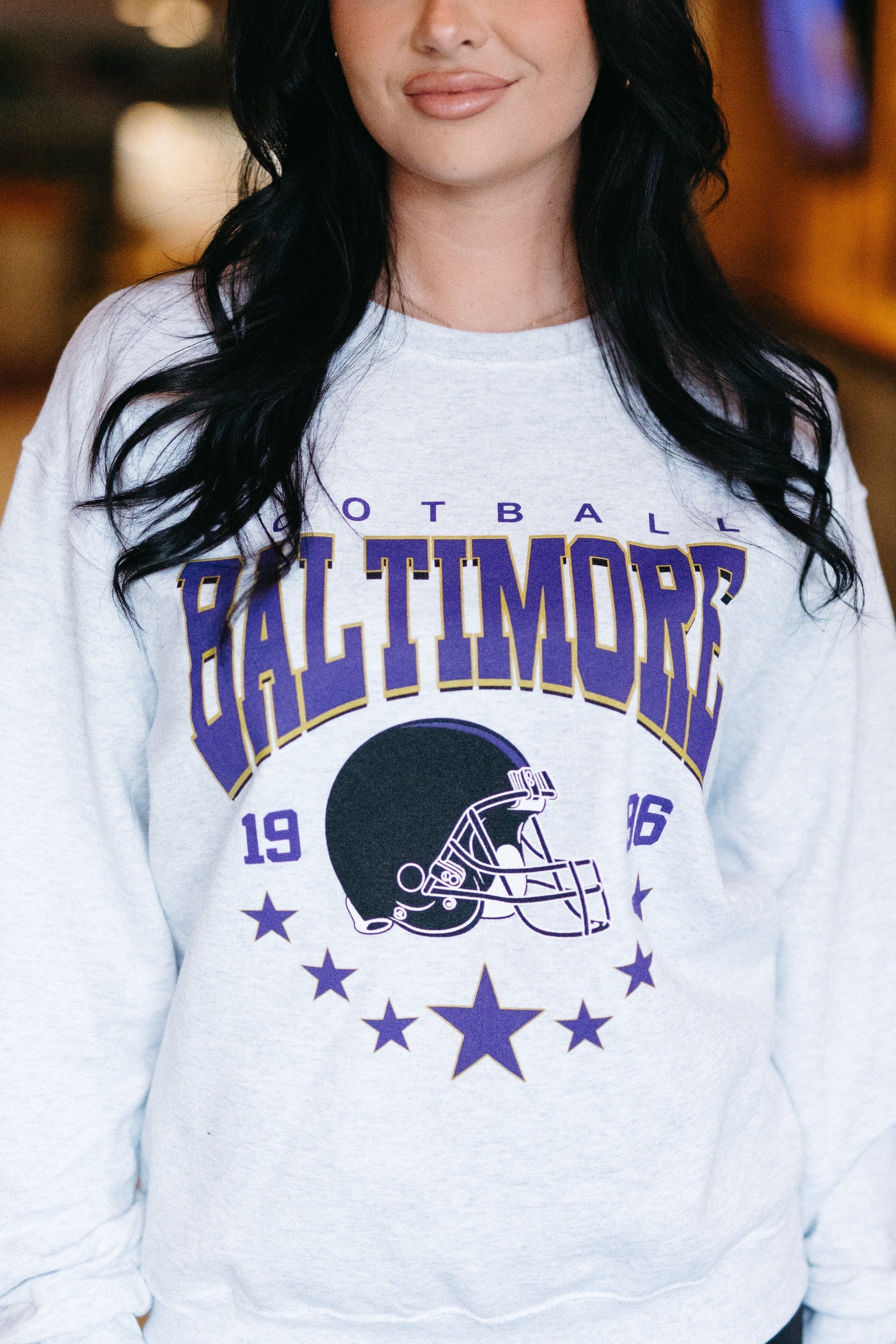 Brightside The Label Football Star Crewneck