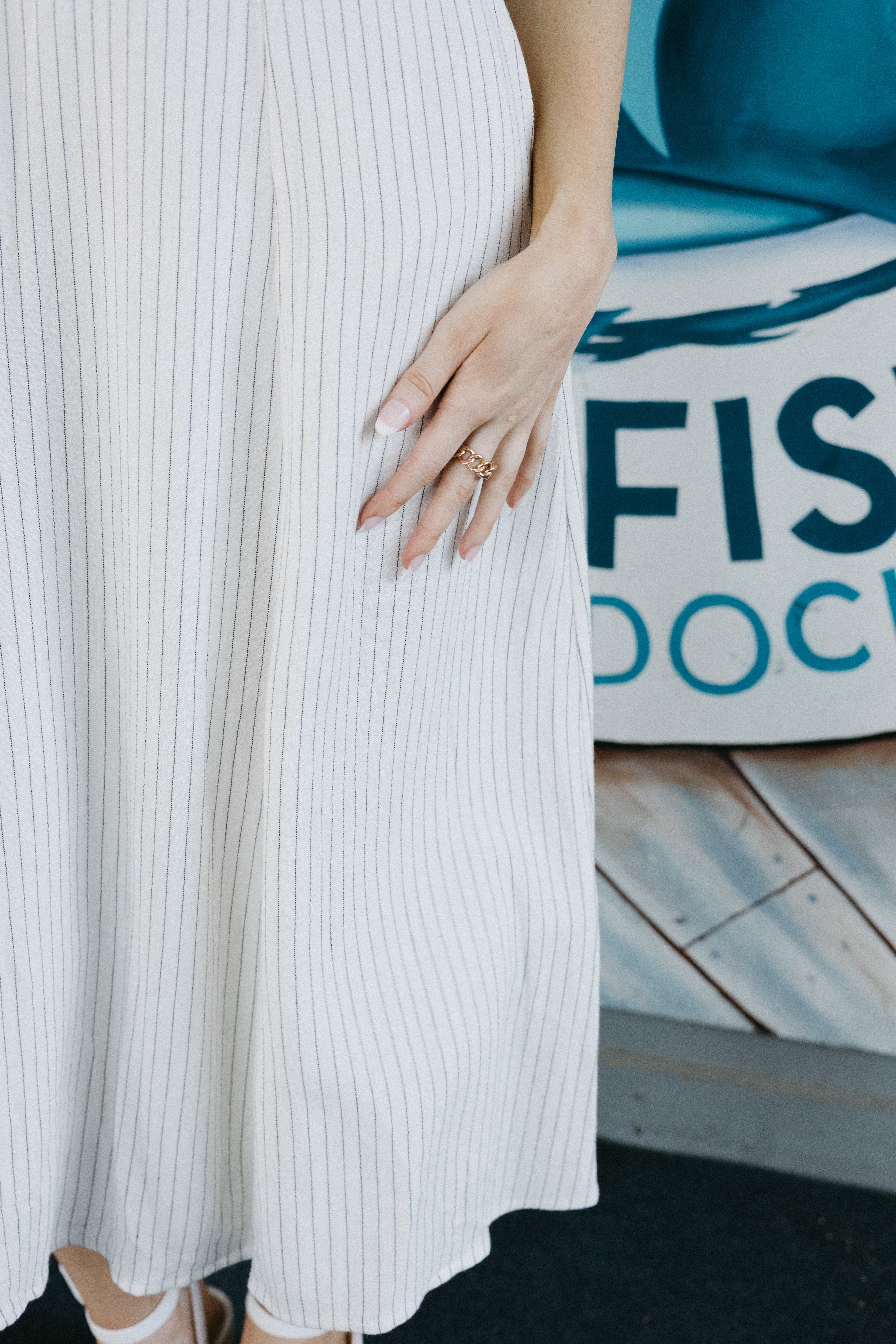 Oceanfolk Linen Midi Dress
