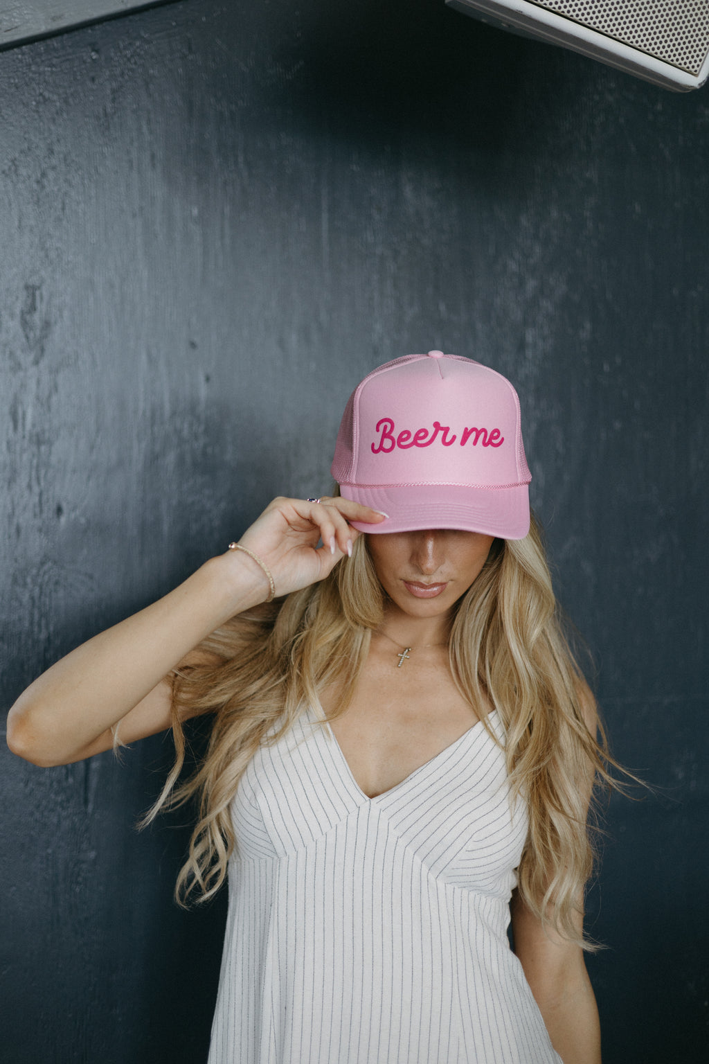 Beer Me Text Printed Trucker Hat