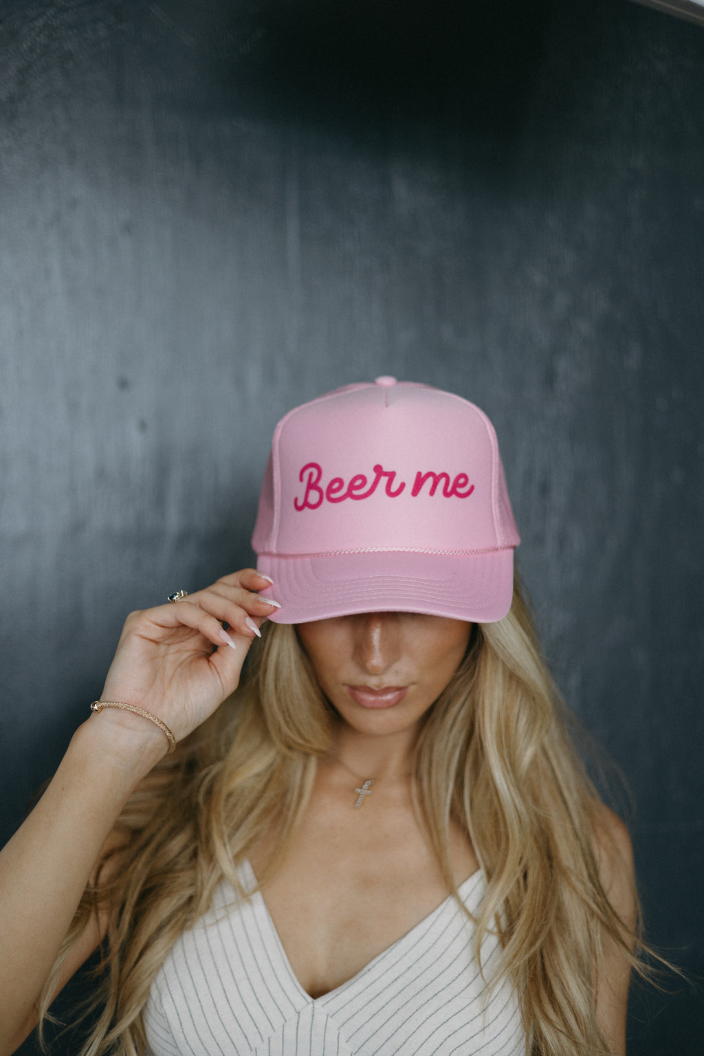 Beer Me Text Printed Trucker Hat