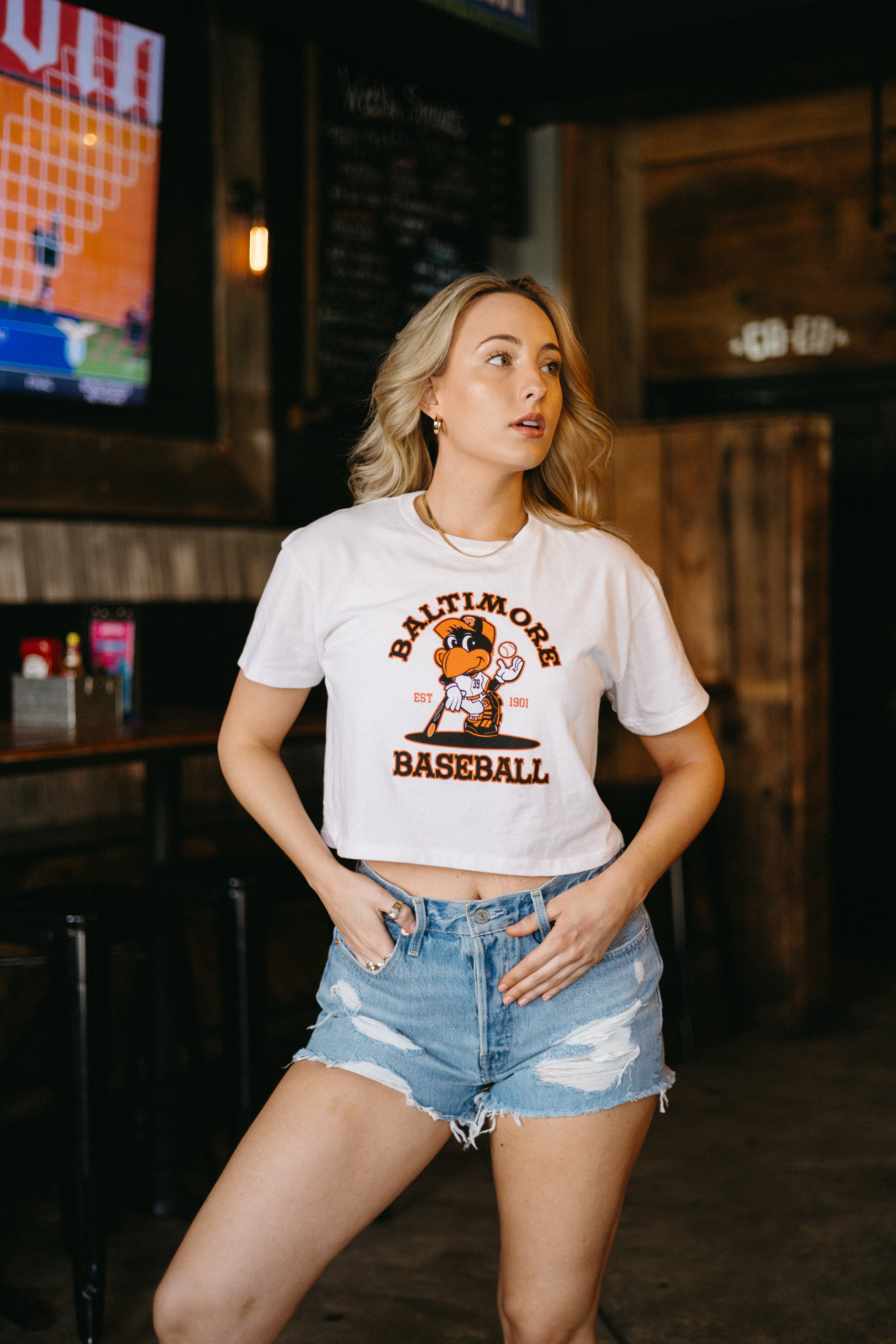 Brightside The Label Vintage Bird Crop Tee