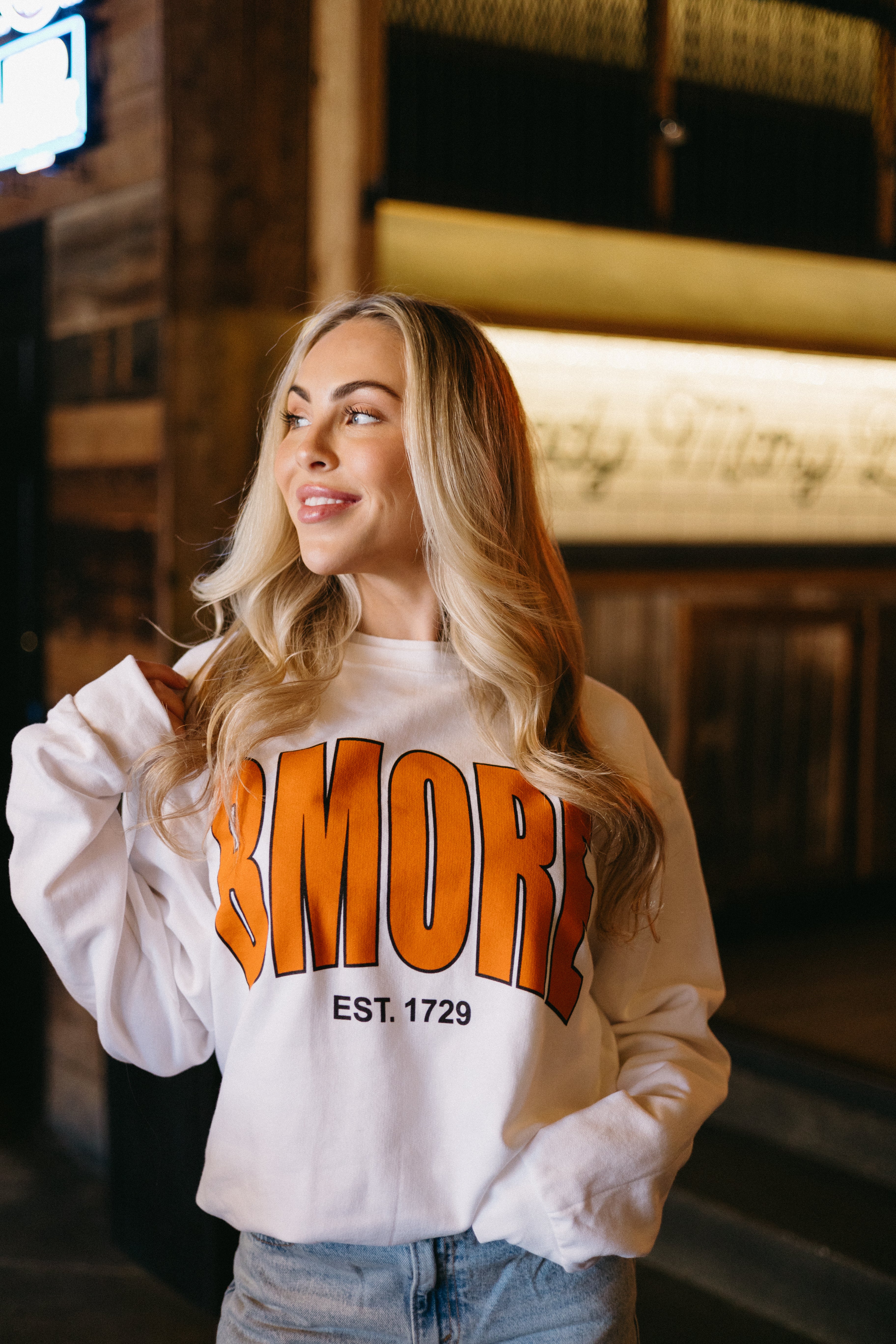 Brightside The Label BMORE Varsity Crewneck
