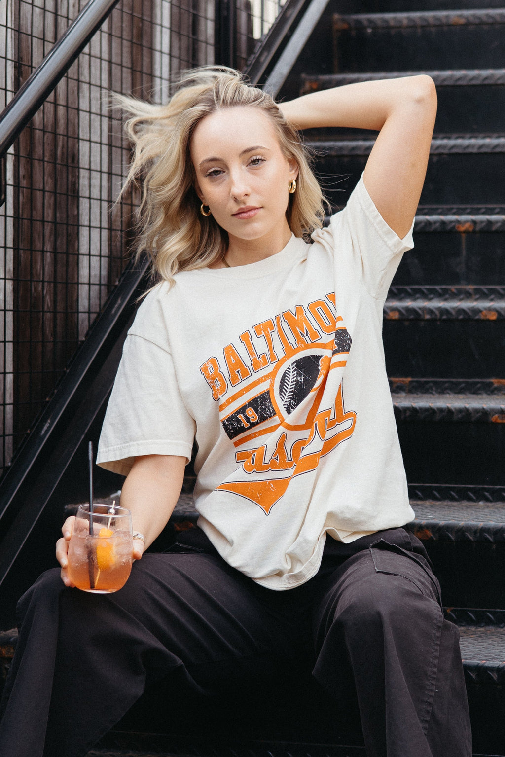 Baltimore Distressed Baseball Tee