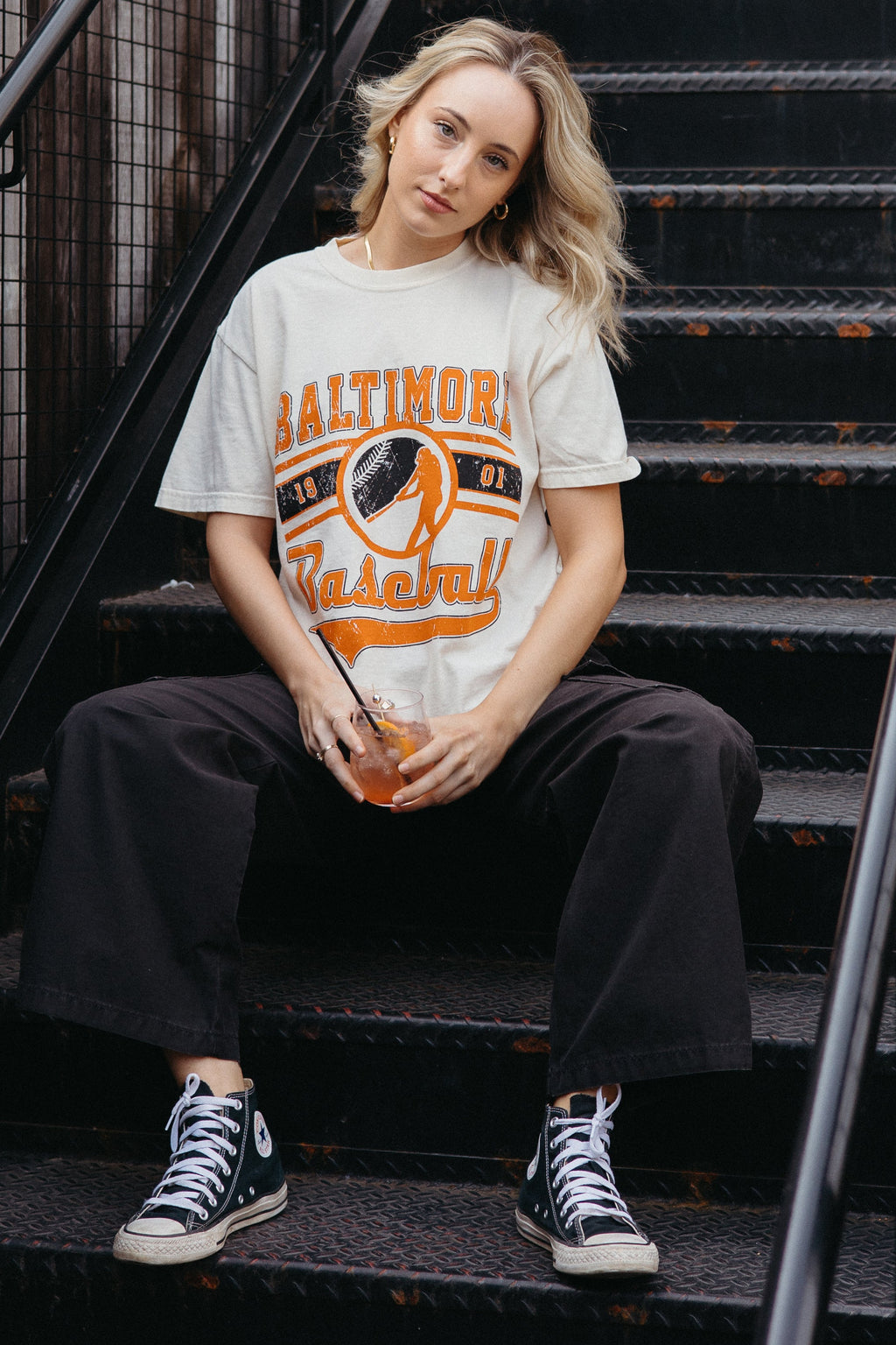 Baltimore Distressed Baseball Tee