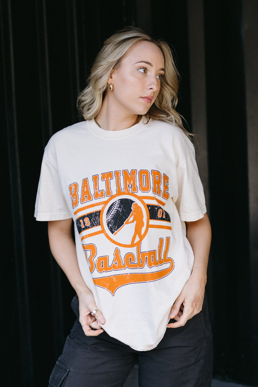 Baltimore Distressed Baseball Tee