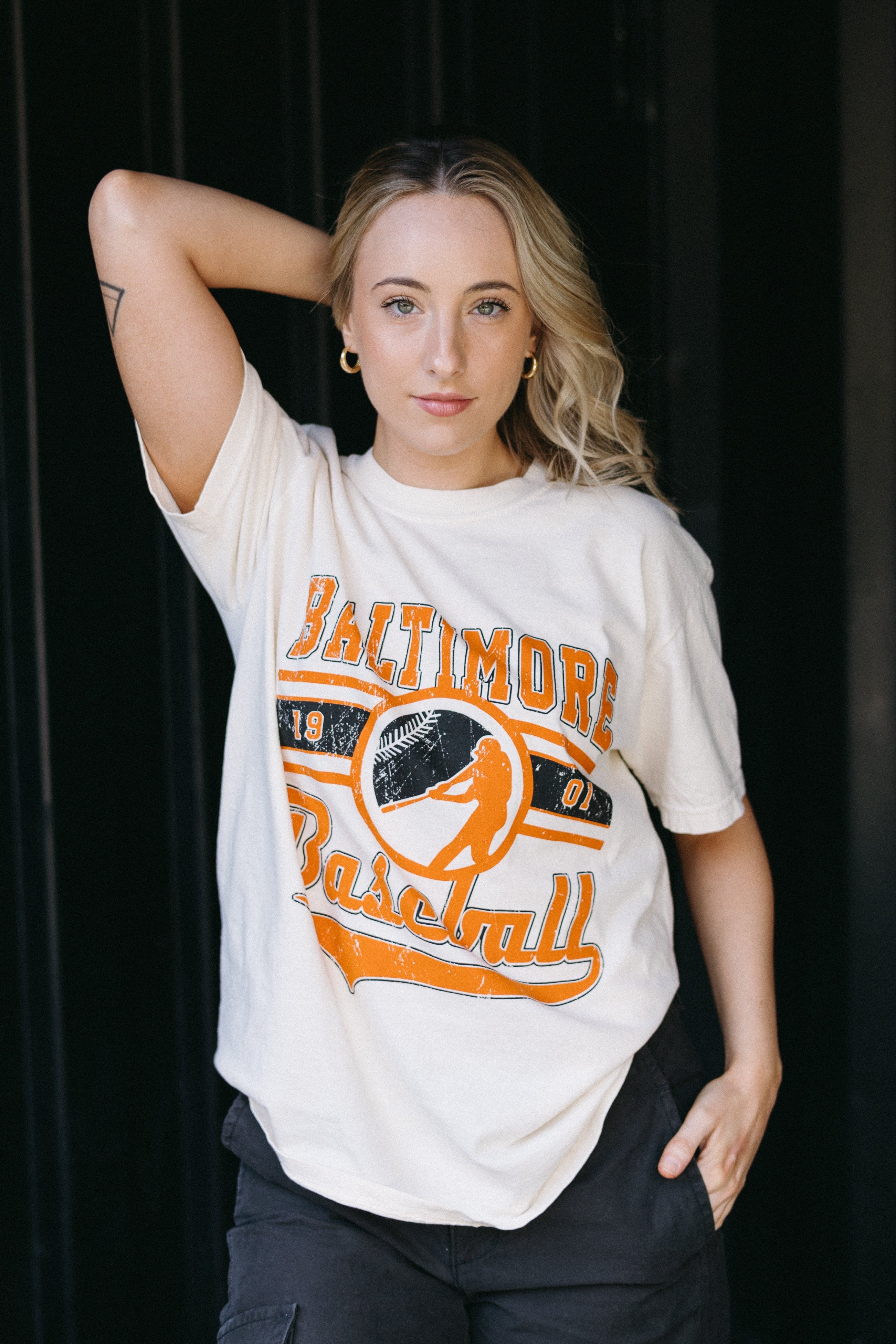 Baltimore Distressed Baseball Tee