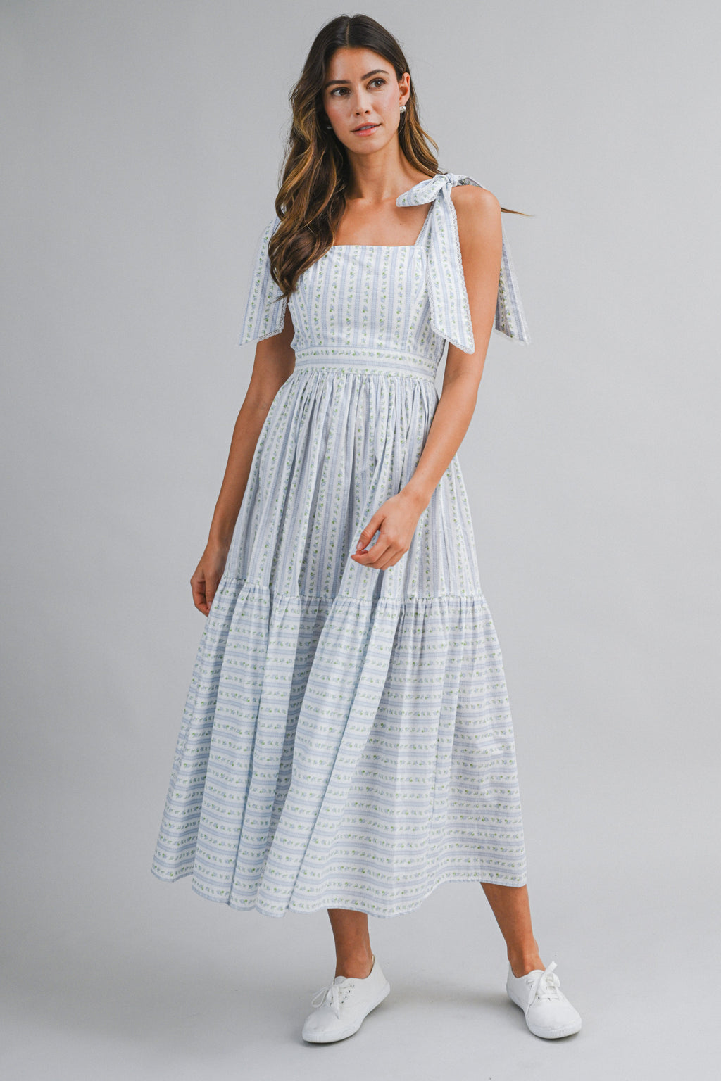Ekaterina Floral Printed Midi Dress