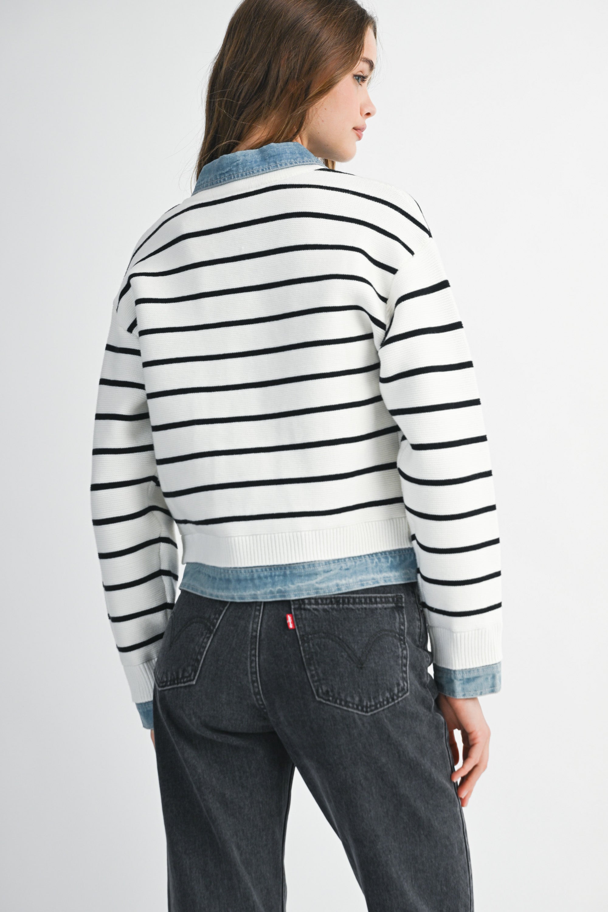 Selvedge Stripe Cardigan