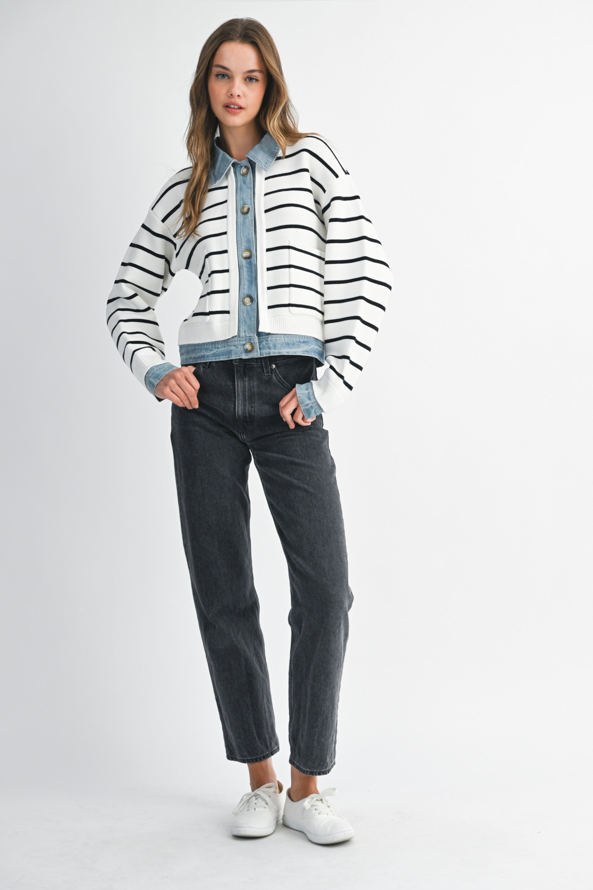Selvedge Stripe Cardigan