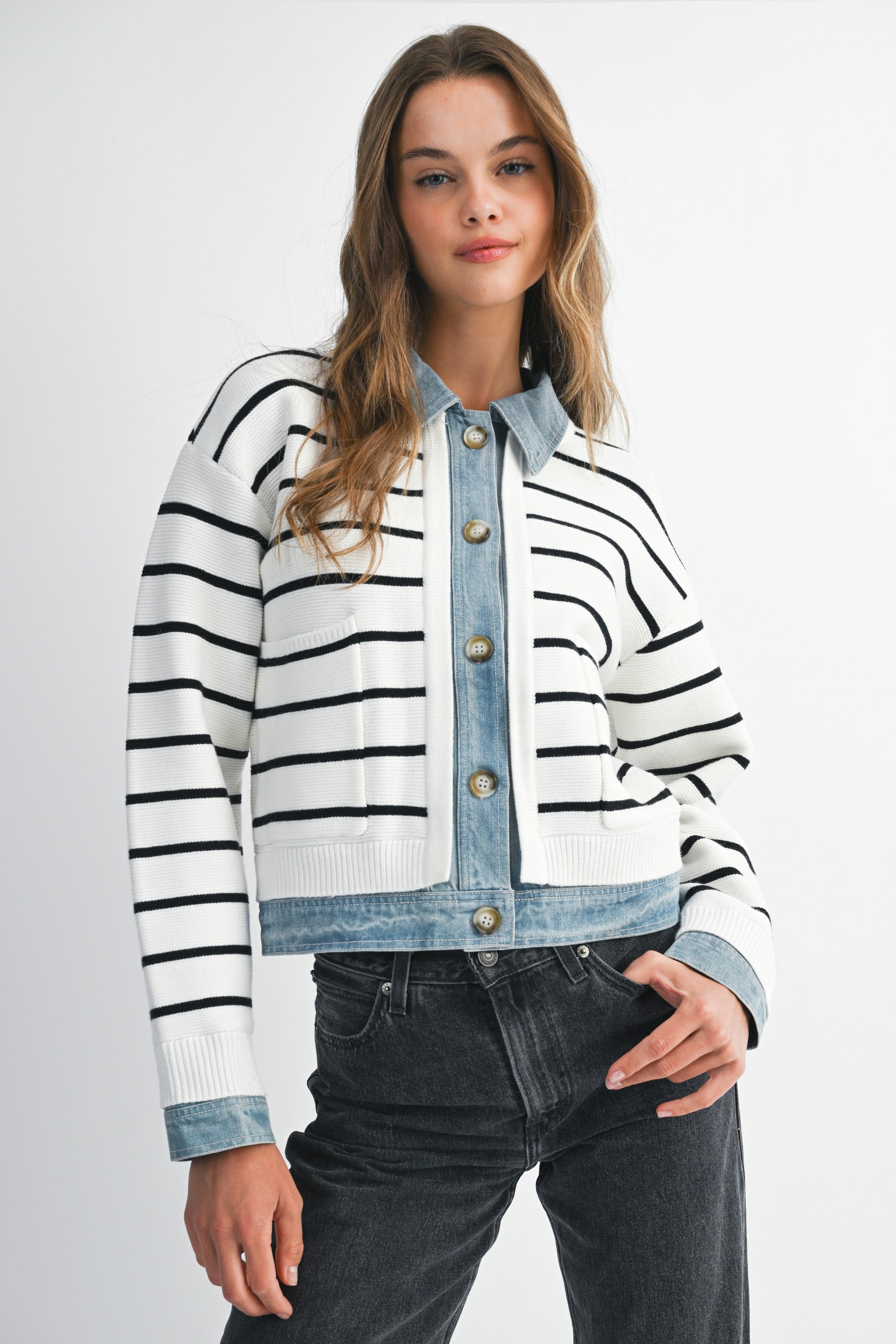 Selvedge Stripe Cardigan