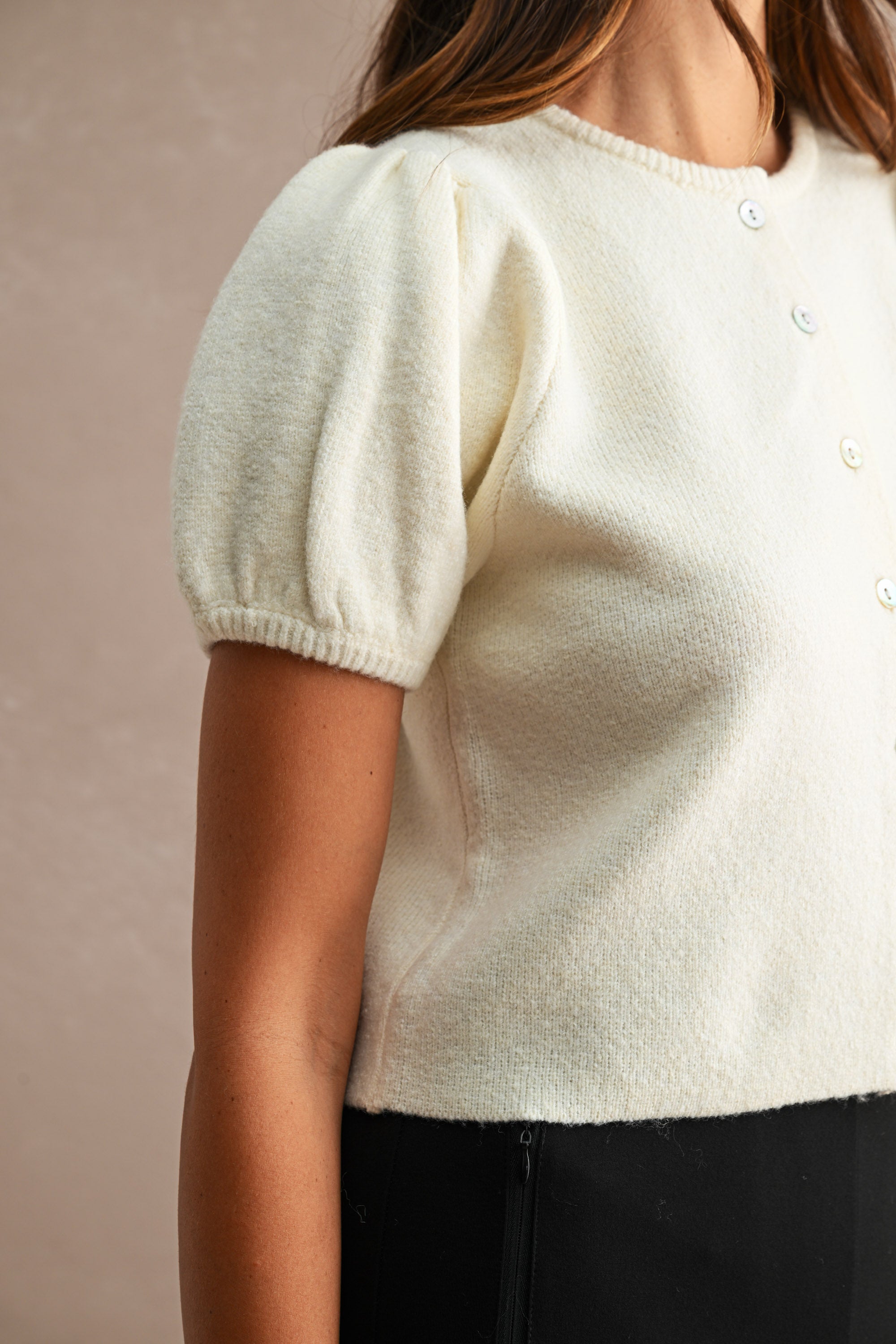 Annie Puff Sleeve Knit Top