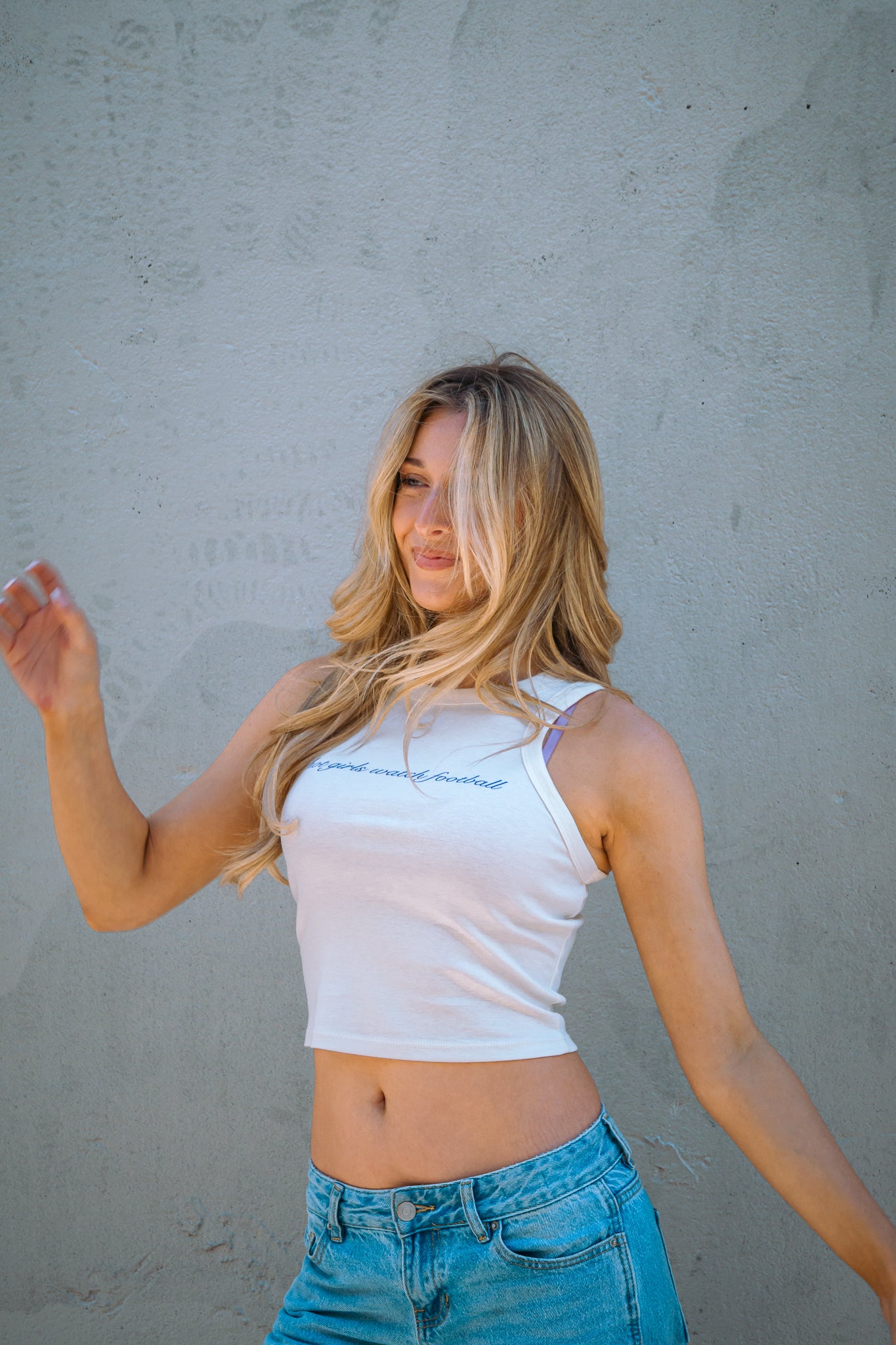 Brightside The Label Hot Girls Watch Football Tank Top