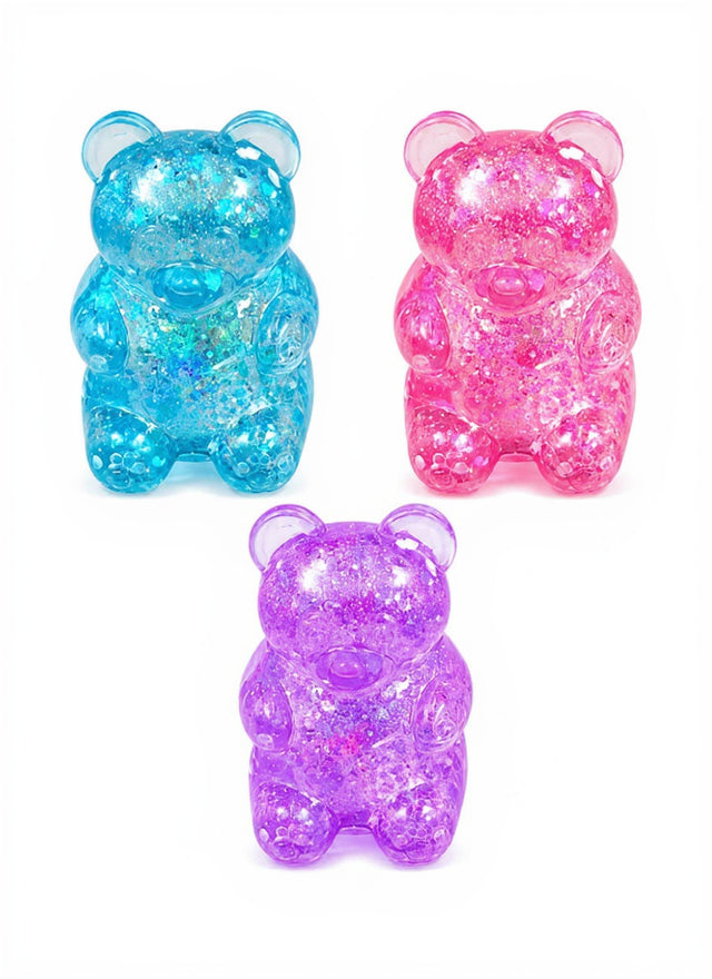 Glitter Gummy Bear Squishy Toy