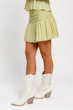Saturn Smocked Mini Skirt