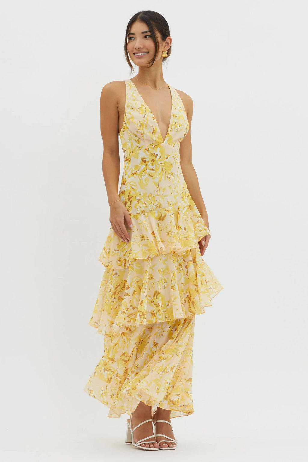 Sunny Escape Ruffle Midi Dress