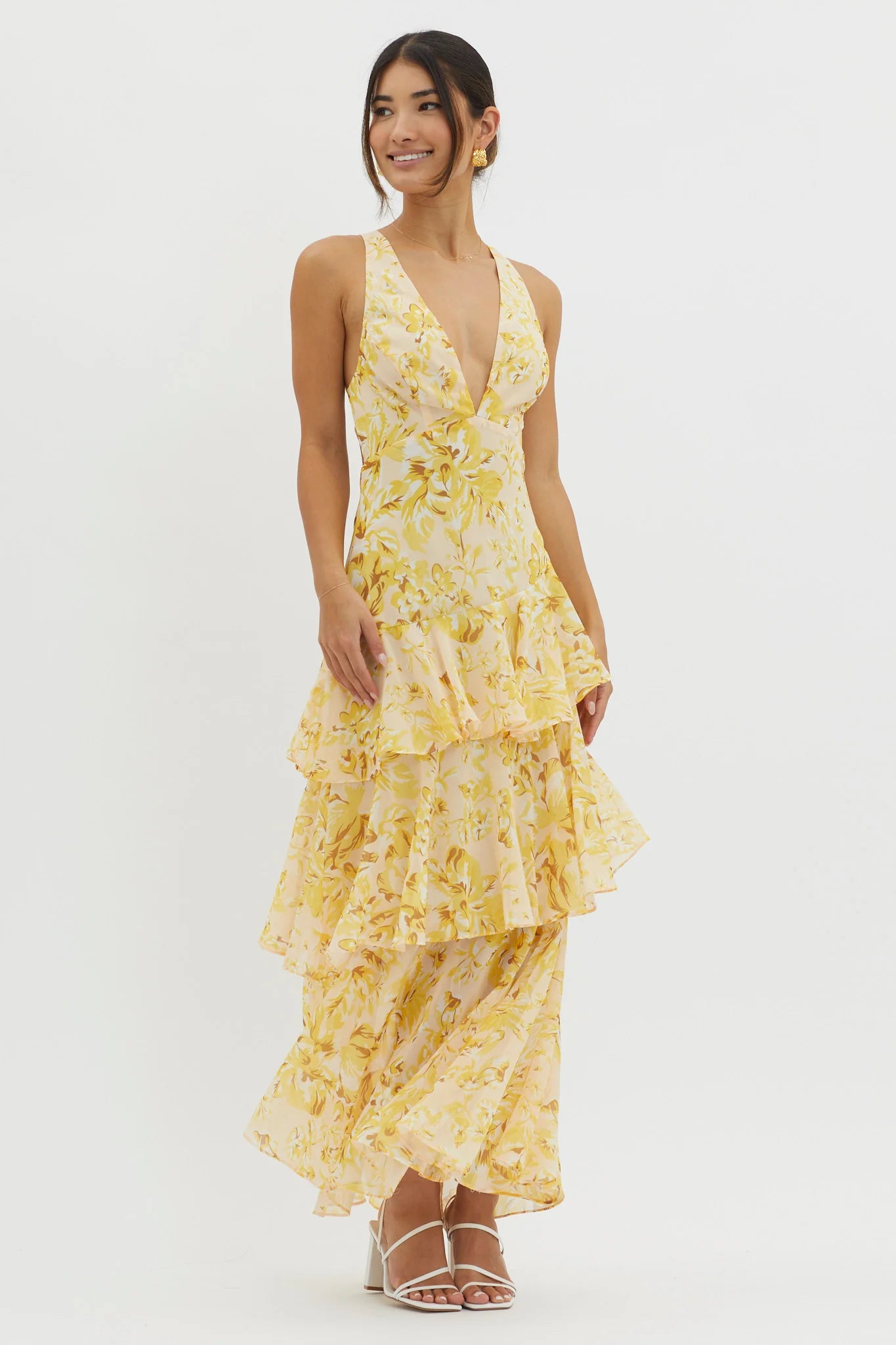 Sunny Escape Ruffle Midi Dress