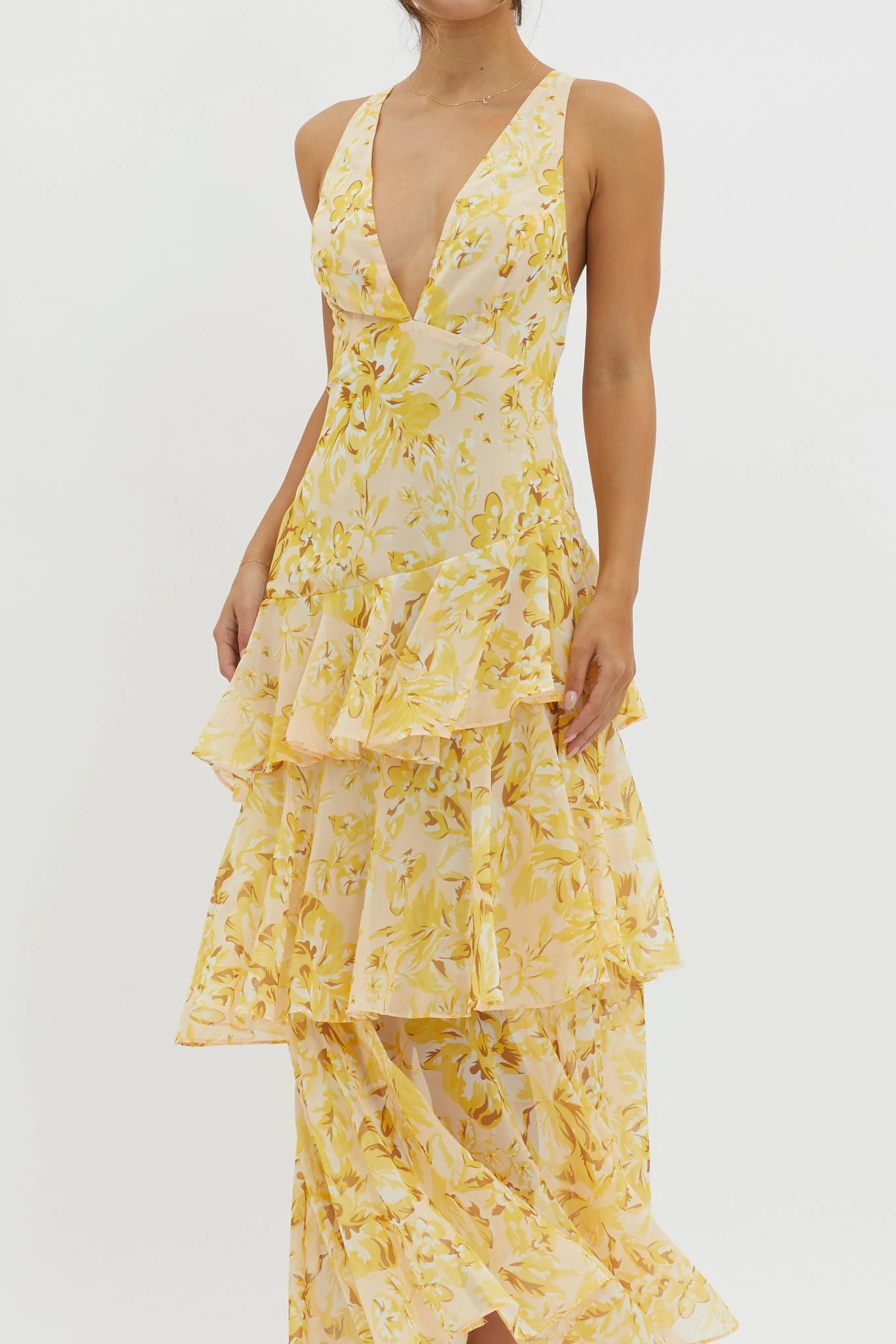 Sunny Escape Ruffle Midi Dress