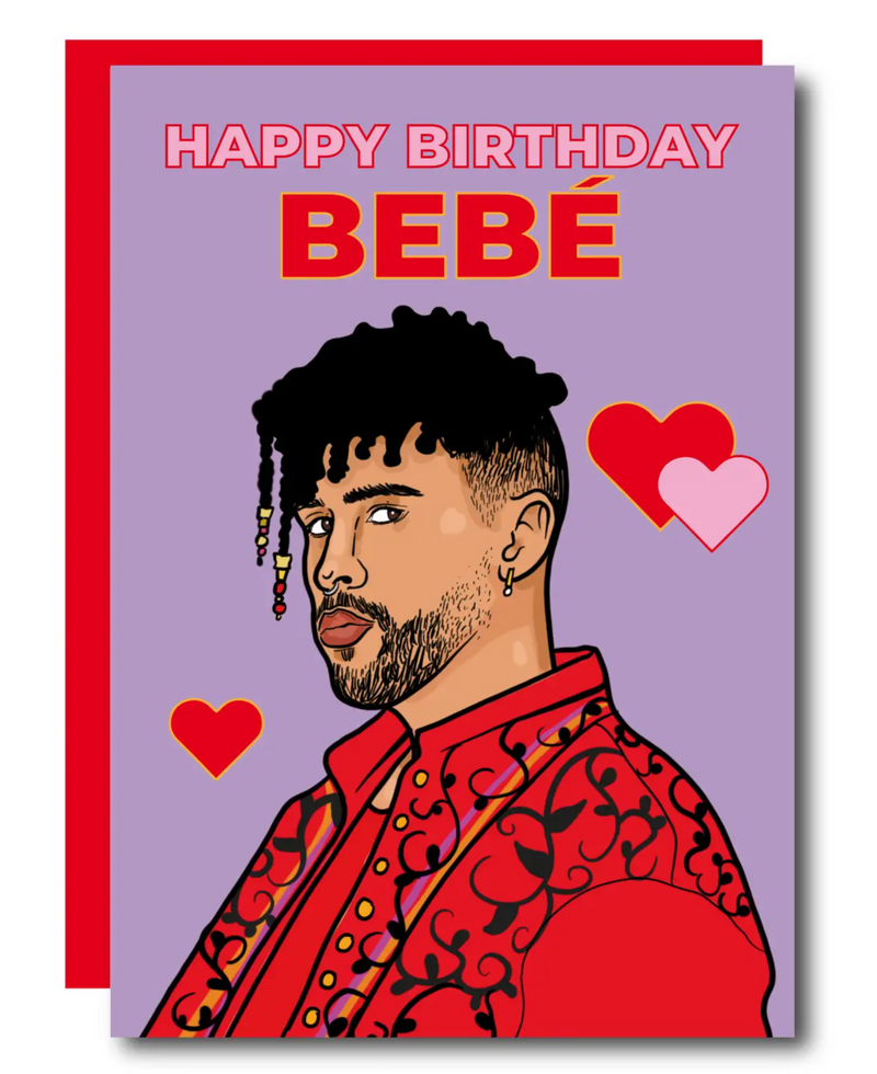 Happy Birthday bebe Bad Bunny Card