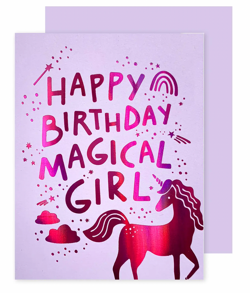 Magical Girl Birthday Card