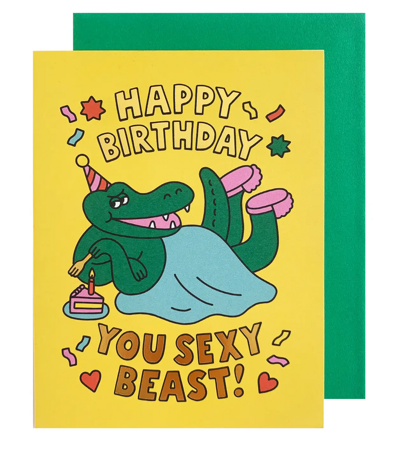 Happy Birthday You Sexy Beast Card Brightside Boutique