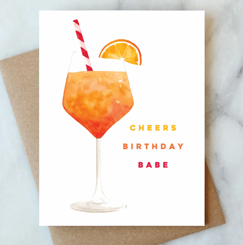 Cheers Aperol Spritz Birthday Card