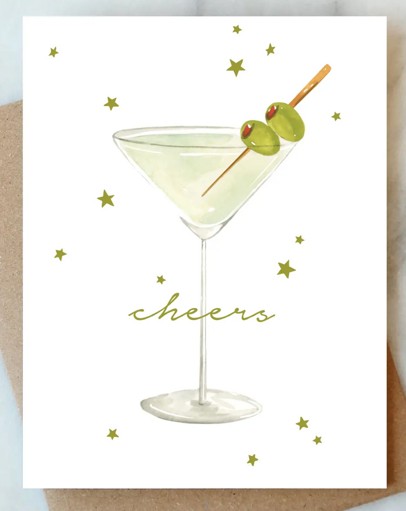 Cheers Martini Congrats Card