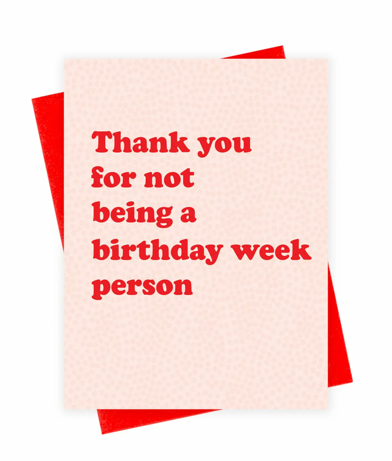 Birthday Week Person Card