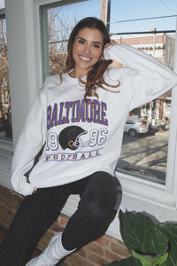 Brightside the Label Baltimore Vintage Football Crewneck