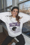 Brightside the Label Baltimore Vintage Football Crewneck